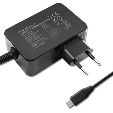 Ładowarka GaN Power Pro | 1xUSB-C | 100W | 5-20V | 3-5A | Czarna