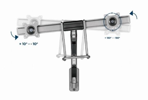 Uchwyt ścienny na 2 monitory 17-32 cali 8kg