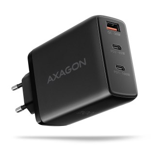 Ładowarka sieciowa ACU-DPQ100 GaN 100W, 3x port (USB-A + dual USB-C) PD3.0/QC4+/PPS/Apple Czarna