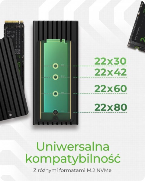 Obudowa IB-1917M-C32 NVMe USB 3.2 Gen 2x2, 20 Gbit/s