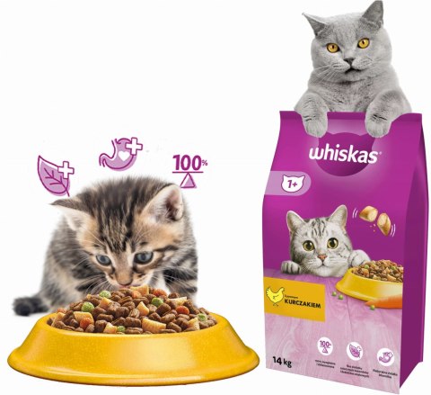 WHISKAS Sucha Kurczak 14kg