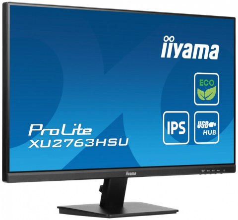 Monitor 27 cali ProLite XU2763HSU-B1 IPS,100HZ,ECO,3ms,SLIM,HDMI,DP,2x USB3.2 TCO,EPEAT