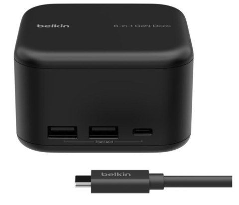 Stacja Dokująca GaN 6w1 USB-A USB-C Eth HDMI PD