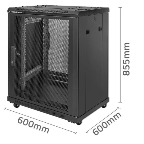 Szafa RACK 19" | 15U | 600 x 600 x 855 | stalowa obudowa