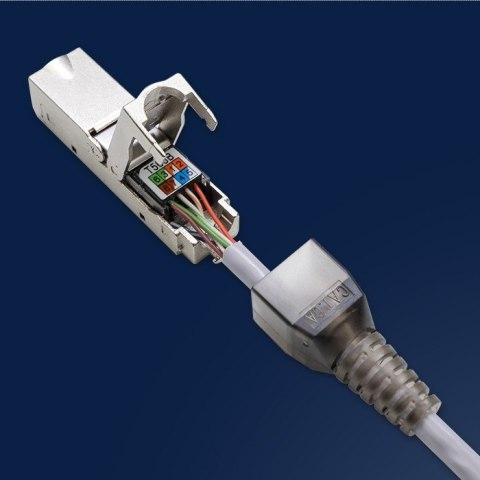 Wtyk RJ45 beznarzędziowy STP | CAT6A | JACK PIN | T568B | T568A