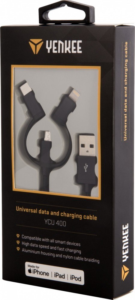 Kabel USB A na USB C/Micro USB/Lightning 2.1/3/2.4 A