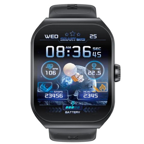 Smartwatch KU7 1.96 cala 250 mAh czarny