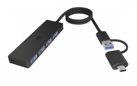 Hub IB-HUB1424-C3 4-Port USB Typ-A, złącze Typ-C/A