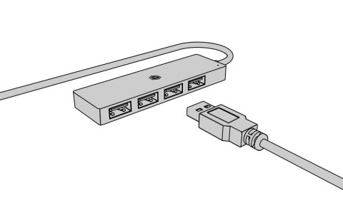 Hub IB-HUB1424-C3 4-Port USB Typ-A, złącze Typ-C/A