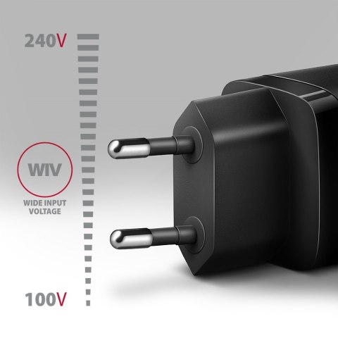 ACU-PD30 Ładowarka sieciowa PD 30W, 1x port USB-C, PD3.0/QC3.0/AFC/FCP/Apple Czarna