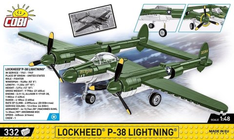 Klocki Lockheed P-38 Lightning 332 klocki