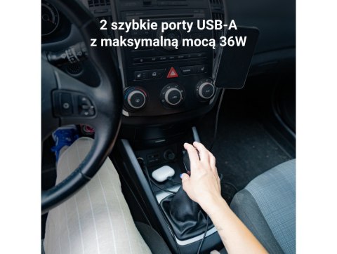 Ładowarka samochodowa GC PowerRide Nano36 36W 6A 2x USB-A