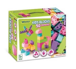 Klocki Kids Blocks 50 elementów różowe