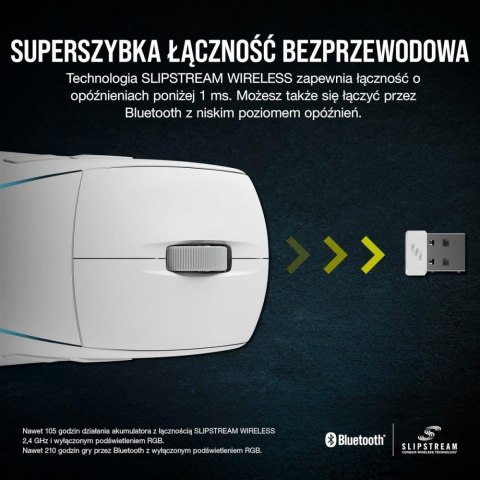 Myszka bezprzewodowa M75 biała RGB