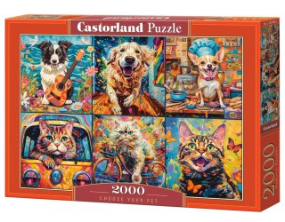 Puzzle 2000 elementów Pieski Kotki Zwierzątka domowe