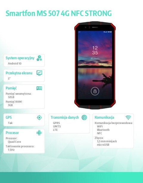 Smartfon MS 507 4G NFC STRONG