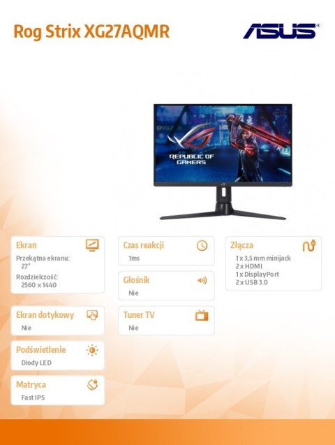 Monitor 27 cali XG27AQMR