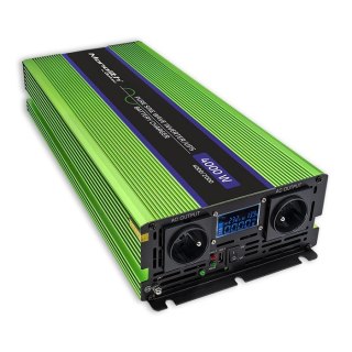 Przetwornica napięcia Monolith | ładowanie baterii | UPS | 2000W | 4000W | 12V na 230V | Czysty Sinus | LCD