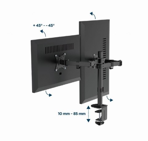 Ramię biurkowe na 2 monitory 17-32 cale 9kg