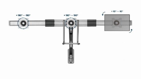 Uchwyt ścienny 3 monitory 17-27 cali 6kg