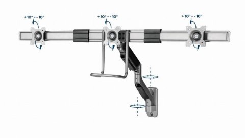 Uchwyt ścienny 3 monitory 17-27 cali 6kg