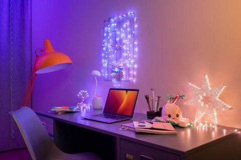 Inteligentne lampki dekoracyjne Strings USB-C (Candies) 100 LED RGB, perły, przezroczysty przewód, 6 m