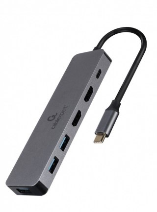 Adapter USB-C Hub USB-C PD HDMI x2 USB 3.0x3