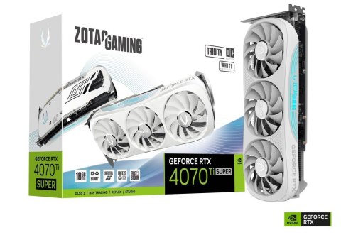 Karta graficzna GeForce RTX 4070 Ti SUPER TRINITY OC 16GB GDDR6X biała