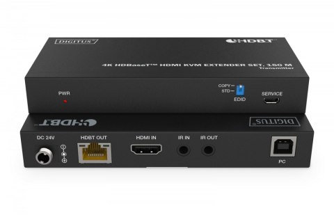 Przedłużacz/Extender HDMI 4K 60Hz 150m po skrętce Cat.6A/7/8 HDBaseT HDCP2.2 IR EDID PoC, zestaw