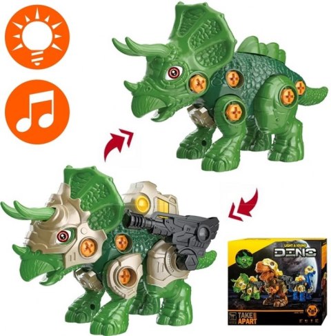 Dinozaur transformujący Triceratops do skręcania 2w1