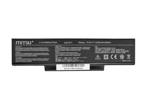 Bateria do Asus K72, K73, N73, X77 4400 mAh (48 Wh) 10.8 - 11.1 Volt