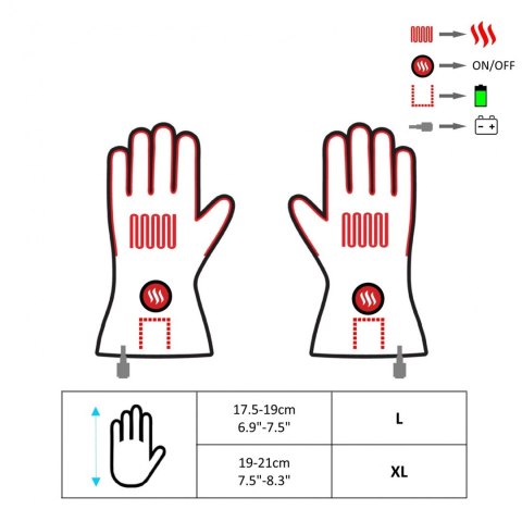 GLOVII OGRZEWANE RĘKAWICE MOTOCYKLOWE L, GDBL