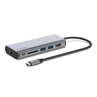 BELKIN 6-1 Multiport Adapter AVC008btSGY (Szary /USB Typ C )