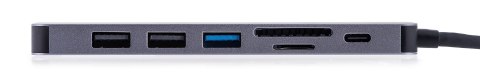 UNITEK HUB USB-C 7W1, HDMI 4K, PD 100W, 5GBPS, ALU