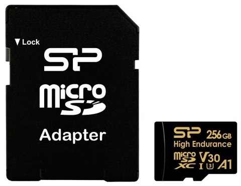 Karta pamięci microSDXC High Endurance 256GB V30 UHS-1 U3 A1 24/7 + ADAPTER microSD-SD