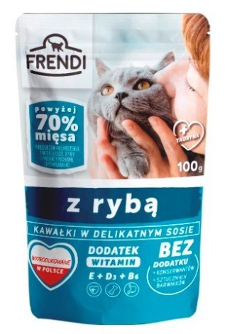 FRENDI Kawałki w sosie z rybą - mokra karma dla kota - 100 g