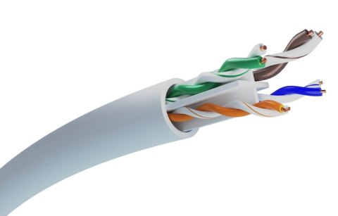 Kabel sieciowy CAT6 UTP (U/UTP) V2 wewnętrzny 100M skrętka