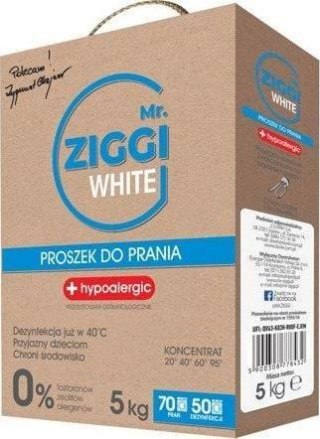 Mr. Ziggi White Hipoalergiczny Proszek do Prania 70 prań