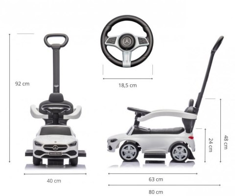 Milly Mally Pojazd z rączką MERCEDES C-Class White