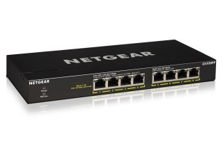 NETGEAR GS308PP Nie zarządzany Gigabit Ethernet (10/100/1000) Obsługa PoE Czarny