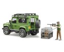 Pojazd Land Rover Defender z figurką leśnika i psem