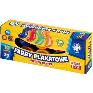 Farby plakatowe 10 kolorów 20ml Standard Box 301123044 ASTRA