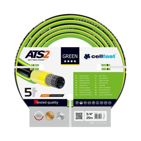 WĄŻ OGRODOWY GREEN ATS 3/4" 25m CELLFAST