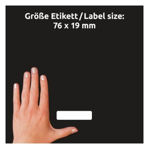 Etykieta identyfikatory imienne 76x19mm(10 arkuszy = 120etykiet) Sztuczny jedwab 51064 AVERY ZWECKFORM