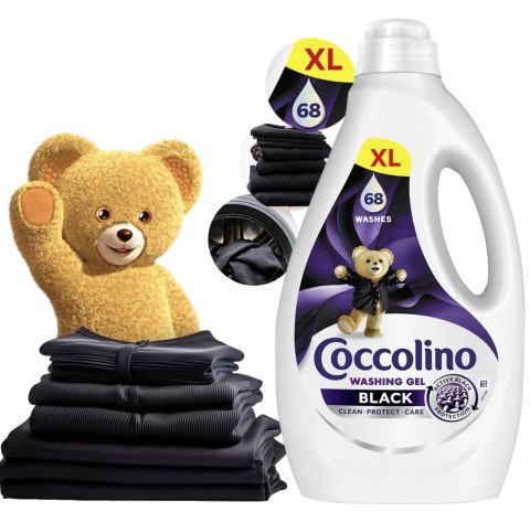 Coccolino Black & Dark XL Żel Do Prania Czarnych i Ciemnych Tkanin 68 Prań 2,72l