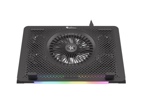 Podstawka chłodząca pod laptopa Genesis Oxid 450 RGB 15.6" z wentylatorem, podświetlenie, 2 USB