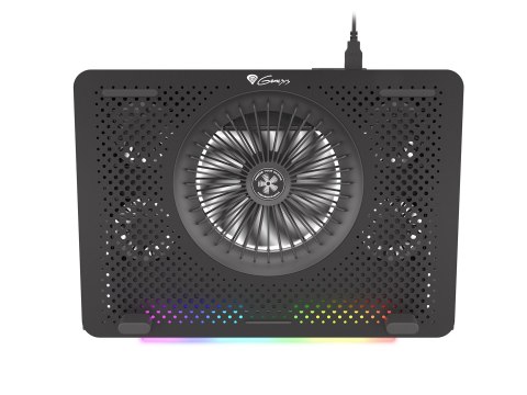 Podstawka chłodząca pod laptopa Genesis Oxid 450 RGB 15.6" z wentylatorem, podświetlenie, 2 USB