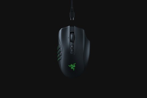 Razer Naga V2 Pro myszka Gaming Po prawej stronie RF Wireless + Bluetooth + USB Type-C Optyczny 30000 DPI