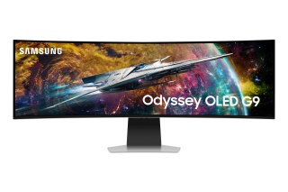 Samsung G95SC monitor komputerowy 124,5 cm (49") 5120 x 1440 px Dual QHD OLED Srebrny