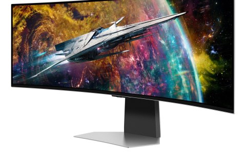 Samsung G95SC monitor komputerowy 124,5 cm (49") 5120 x 1440 px Dual QHD OLED Srebrny